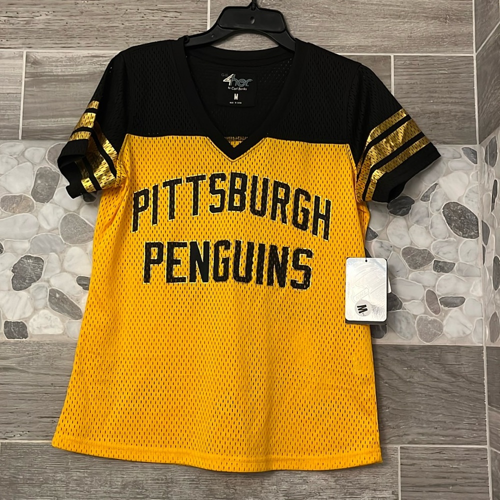 NWT Pittsburgh Pens Ladies Jersey - M - Carl Banks for Her